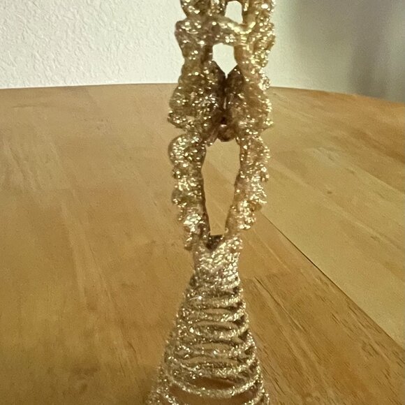 Gold w/ Red Gem 7.4" Star Shaped Tree Topper - Picture 2 of 6